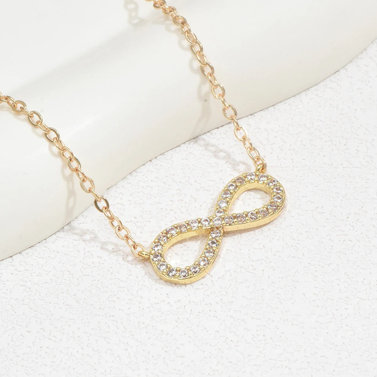Sierra Zircon Infinity Necklace