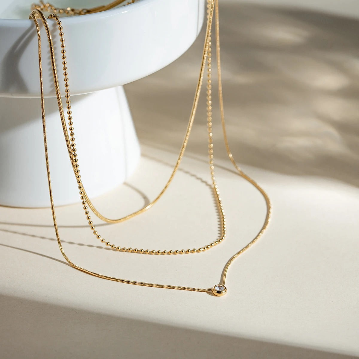 Dahlia Layered Rhinestone Necklace