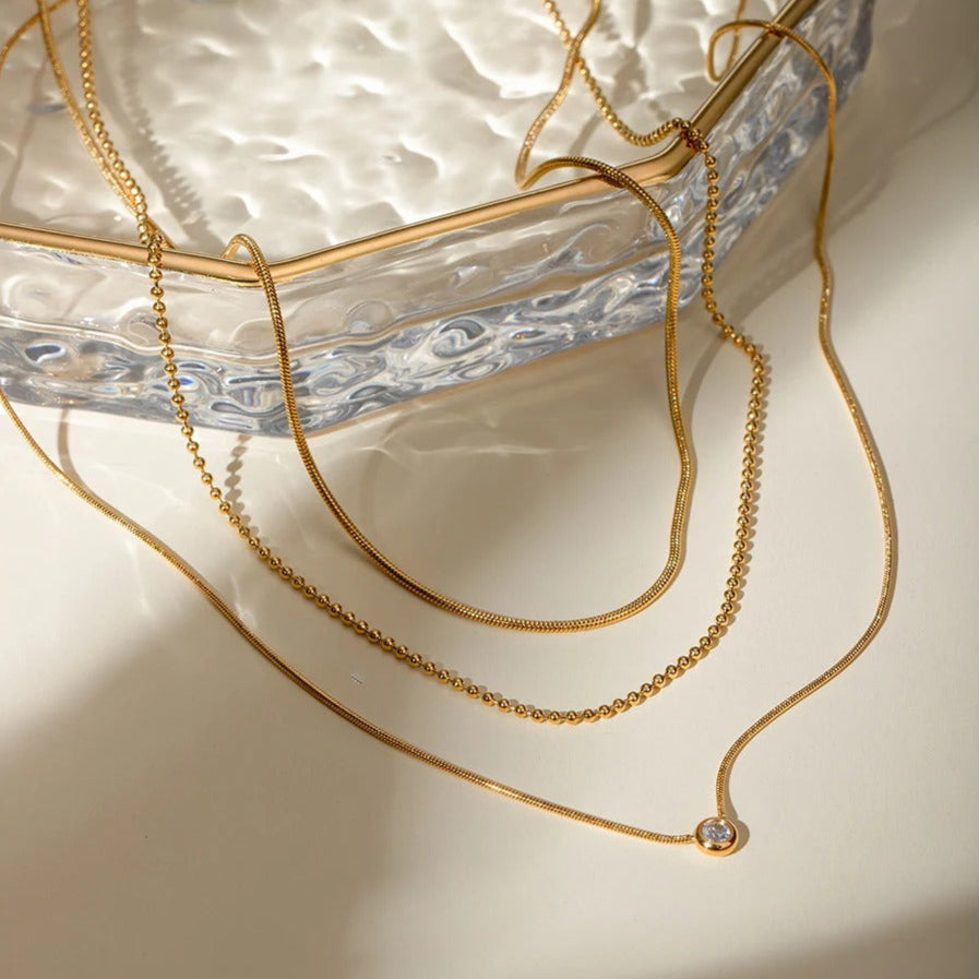 Dahlia Layered Rhinestone Necklace