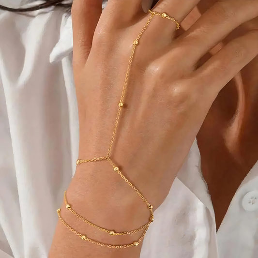 Dahlia Beaded Multi-Layer Handchain