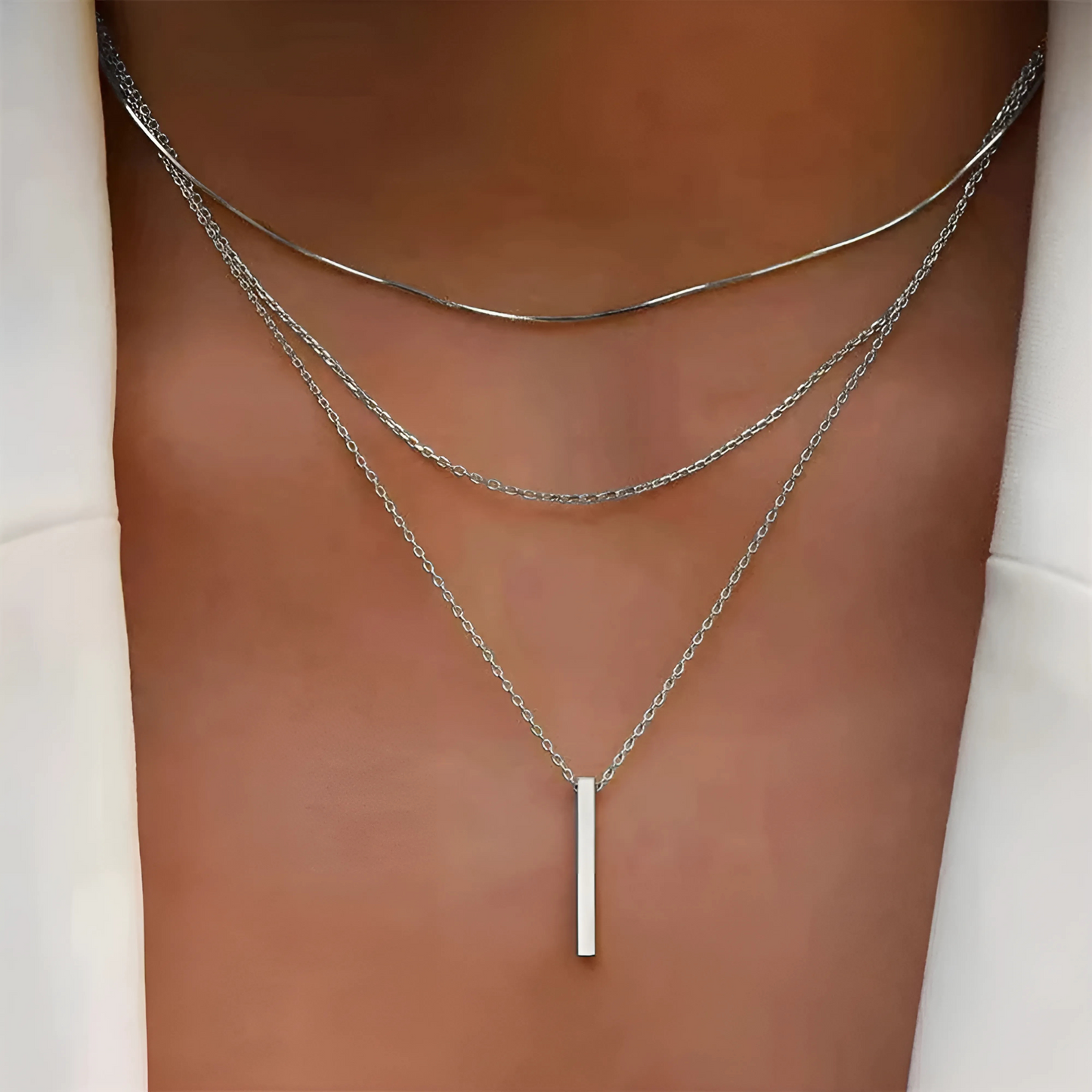 Dahlia Layered Bar Necklace