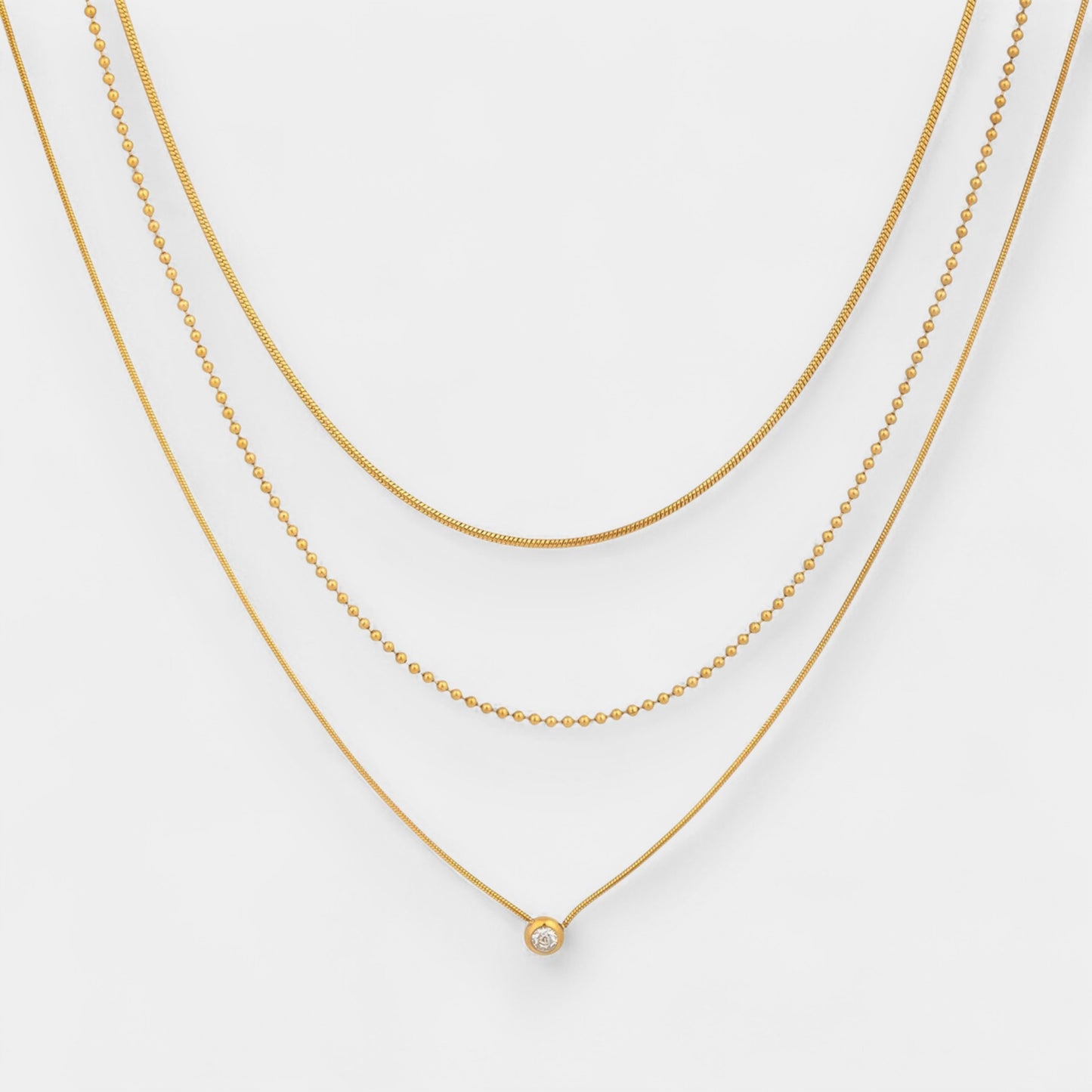 Dahlia Layered Rhinestone Necklace