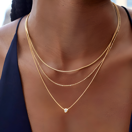 Dahlia Layered Rhinestone Necklace
