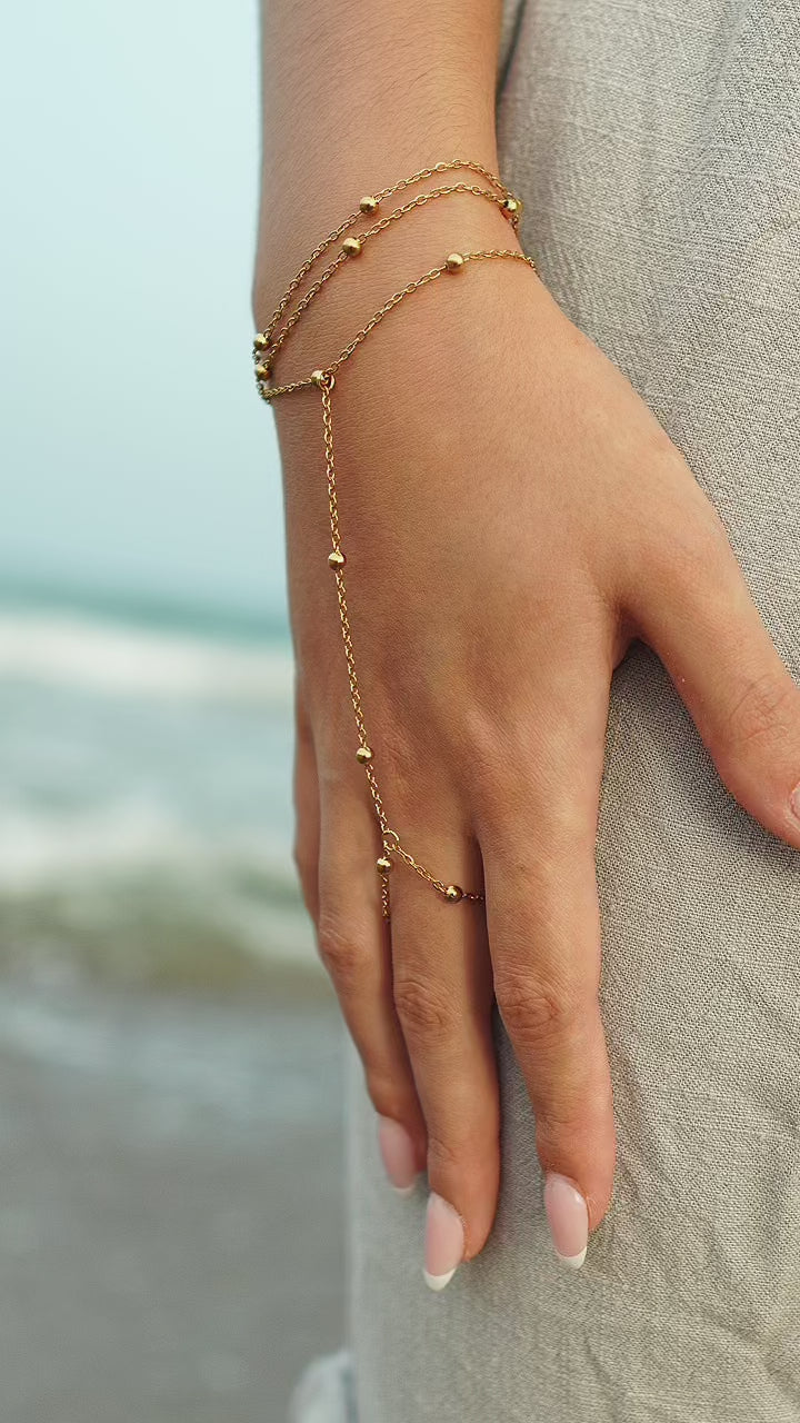 Dahlia Beaded Multi-Layer Handchain